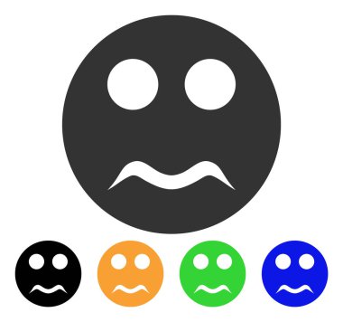 Ciddi Smiley vektör simgesi