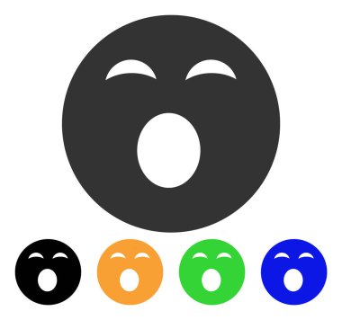 Uykulu Smiley vektör simgesi