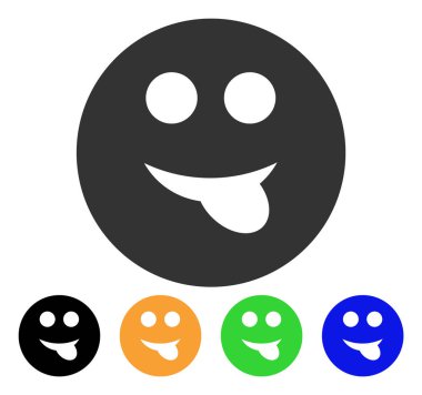 Dil Smiley vektör simgesi