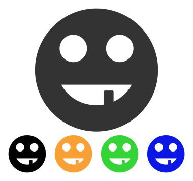 Diş Smiley vektör simgesi