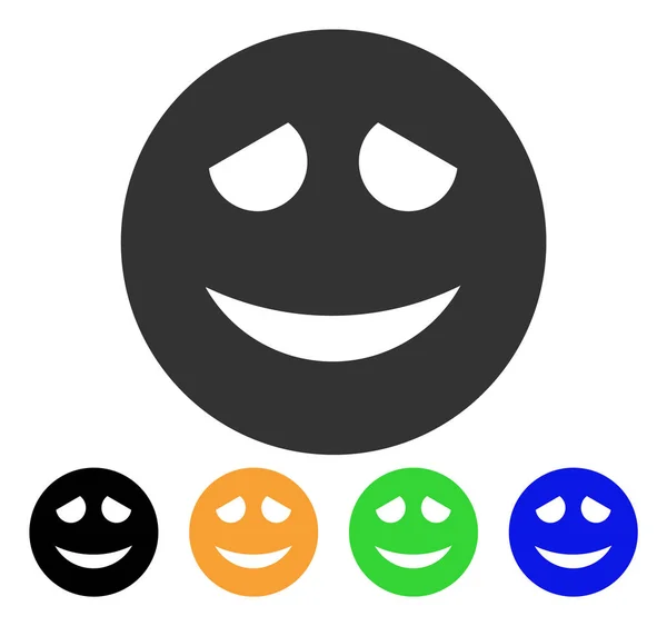 Embarrased Smiley Vector Icon — Stock Vector