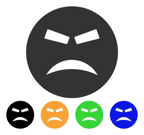 Wütendes Smiley-Symbol — Stockvektor