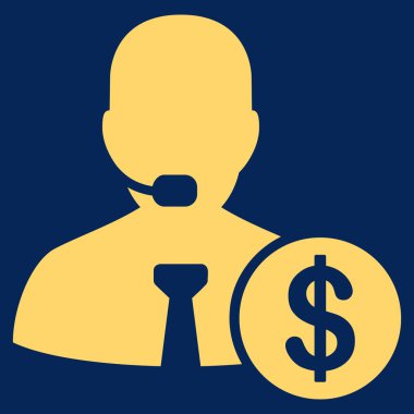 Banka çağrı merkezi düz vektör simgesi