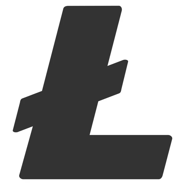 Значок Litecoin квартиру — стоковый вектор