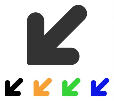 Sol vektör simgesi aşağı ok