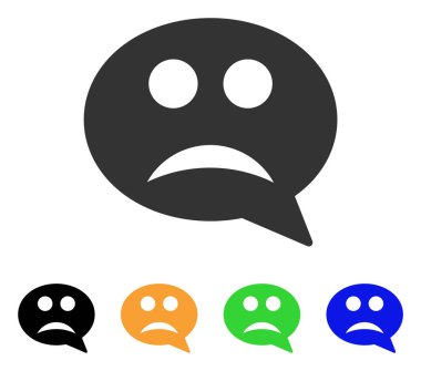 Üzgün Smiley ileti vektör simgesi