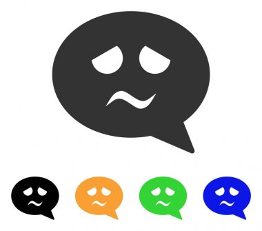 Üzüntü Smiley ileti vektör simgesi