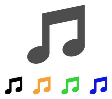 müzik notaları vektör simgesi