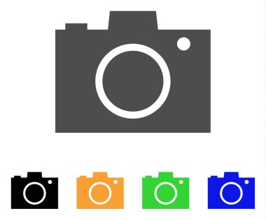 Fotoğraf kamerası vektör simgesi