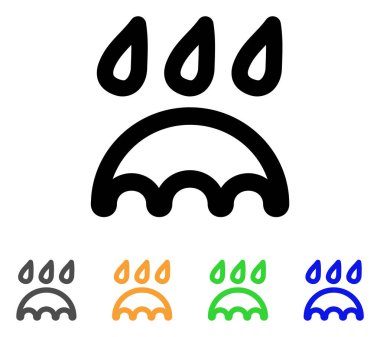 Yağmur koruma kontur simgesini