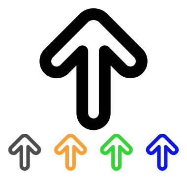 yukarı ok kontur simgesi