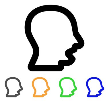 Esneme kafa kontur simgesini