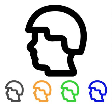 Asker kafa kontur simgesini