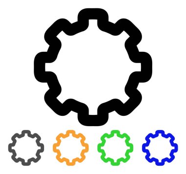 karikatür kontur simgesini