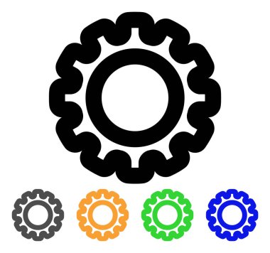 Dişli kontur simgesini