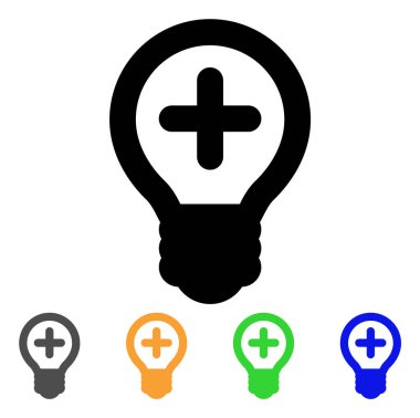 Tıbbi ampul kontur simgesini