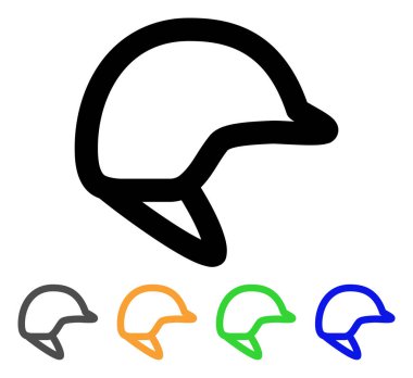 Motosiklet işçisi kontur simgesini