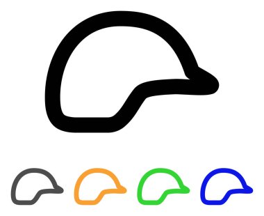 Motosiklet kask kontur simgesini