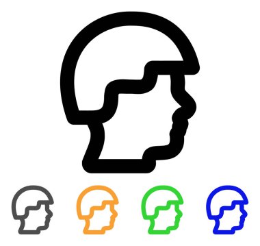 Asker kafa kontur simgesini