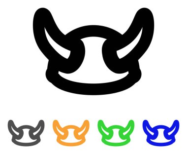 Viking kask kontur simgesini