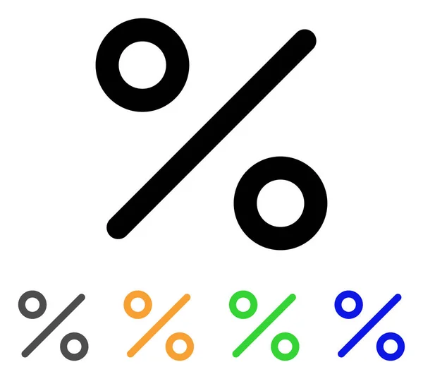 Icône d'AVC en pourcentage — Image vectorielle