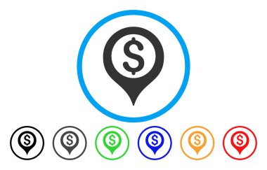 Banka harita işaretleyici yuvarlak simge