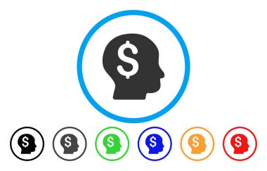 Bankacı yuvarlak simge