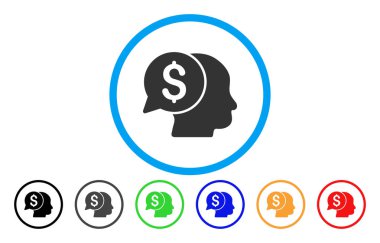 İş fikri yuvarlak simge