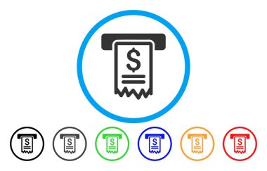 Çek ödeme yuvarlak simge