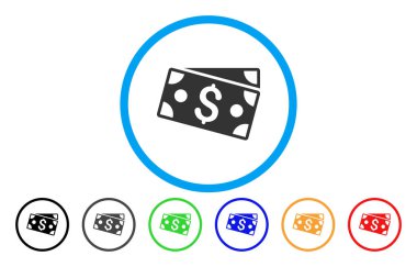 Doları banknot yuvarlak simge