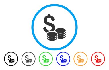 Doları yuvarlak simge paralar