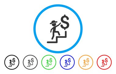 Finansal eğitim yuvarlak simge