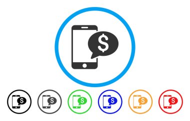 Mobil para ileti yuvarlak simgesi