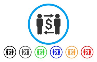 Para değiştiriciler yuvarlak simge