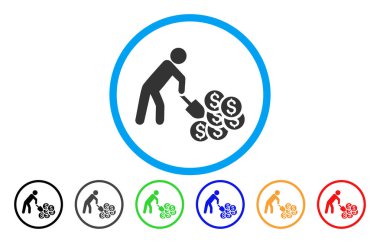 Para incelemesi yuvarlak simge