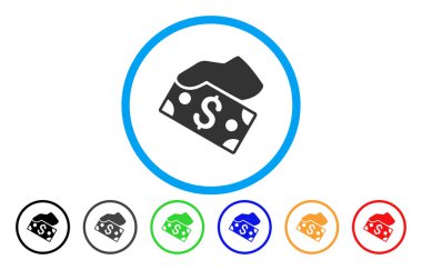 Ödeme nakit yuvarlak simge