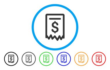 Ödeme makbuzu simgesi yuvarlak