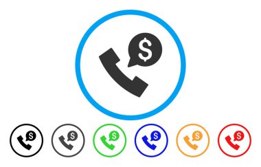 Telefon sipariş yuvarlak simgesi