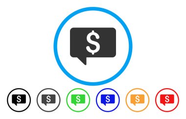 Fiyat ileti yuvarlak simgesi