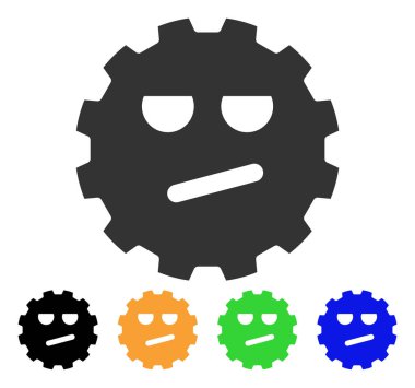 Kızgın Surat dişli vektör simgesi