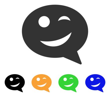 Şaka Smiley ileti vektör simgesi