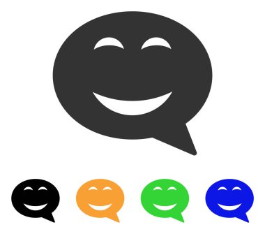 Sevinç Smiley ileti vektör simgesi