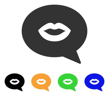 Dudaklar Smiley ileti vektör simgesi