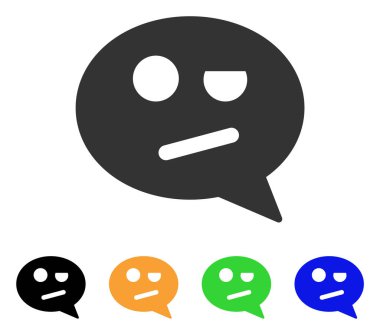 Olumsuzlama Smiley ileti vektör simgesi