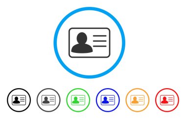 Hesap kartı yuvarlak simge