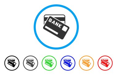 Banka kartları yuvarlak simge