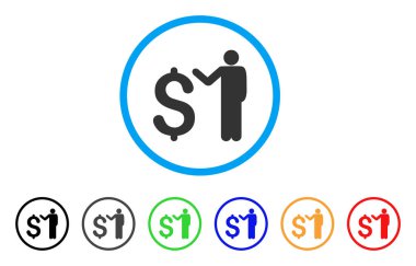 Bankacı yuvarlak simge