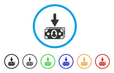 Simge banknotlar gelir yuvarlanmış