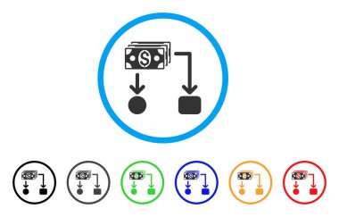 Nakit akışı yuvarlak simge