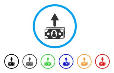 Banknot yuvarlak simge harcamak